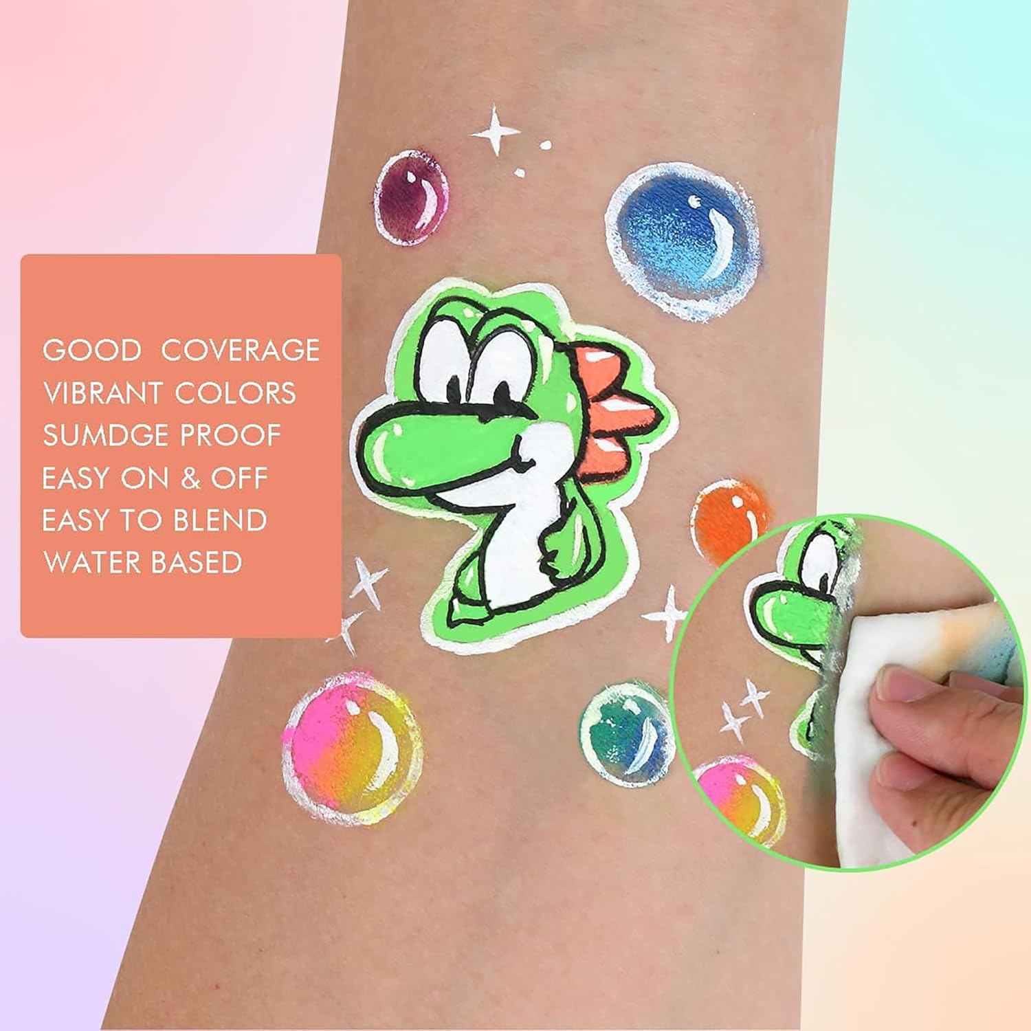 44 Color Face Paint Kit - Non-Toxic Water Based Palette with Stencils, Brushes,Glitter & Gems,Perfect for Halloween,Carnival,Parties & Festive Makeup Art image number 1