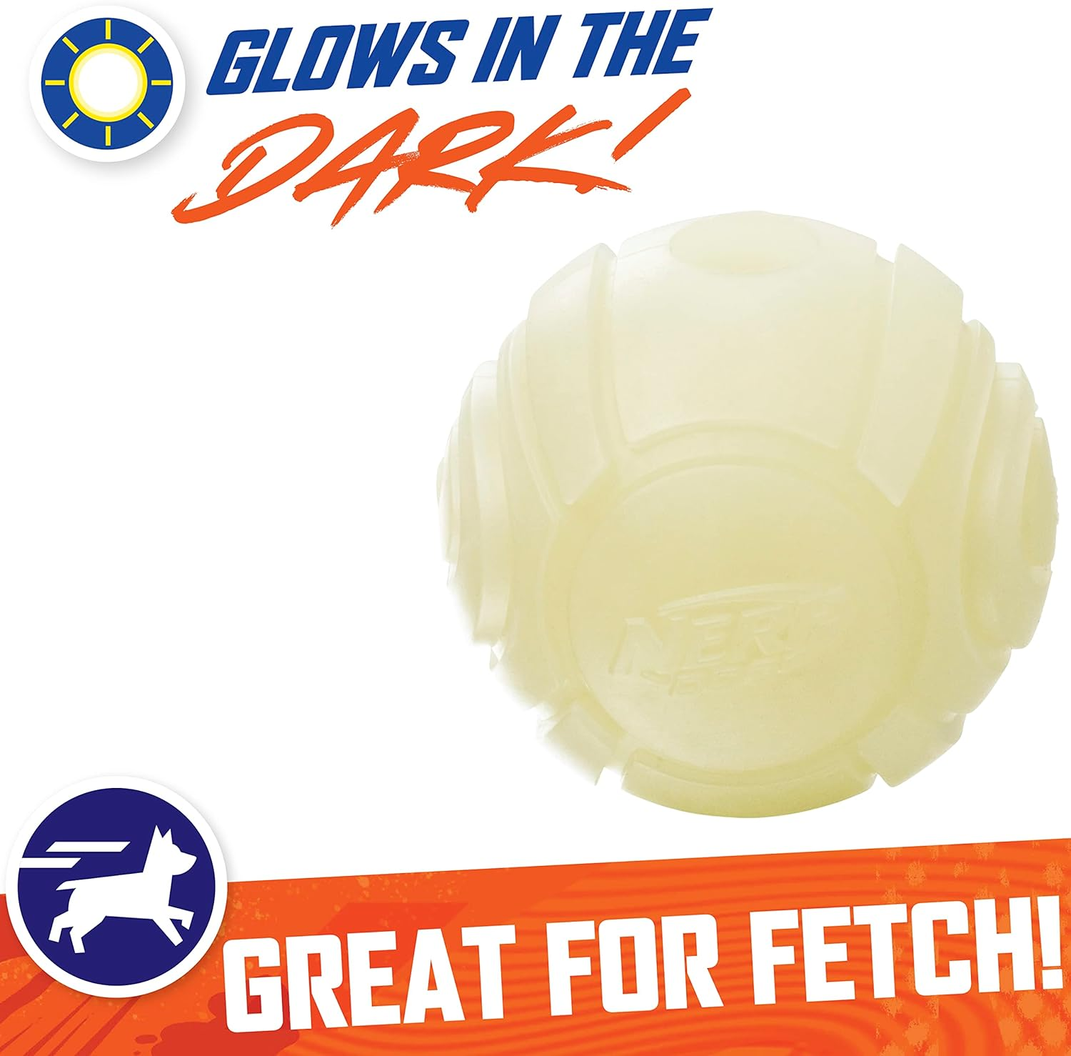 Nerf Dog TPR Curve Glow Ball image number 1