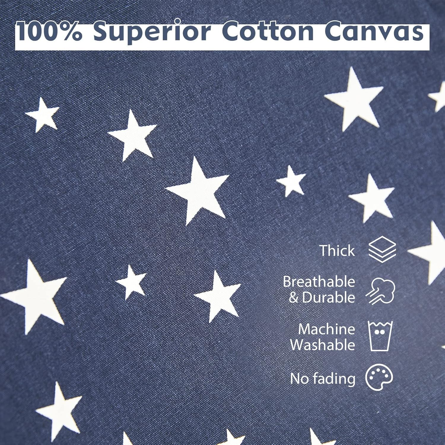 Pet Teepee Tent 60 Cm &ndash; Portable Indoor Dog and Cat Bed with Plush Cushion, Washable Navy Blue Stars Pattern Tent House, Ideal for Puppies and Kittens image number 6