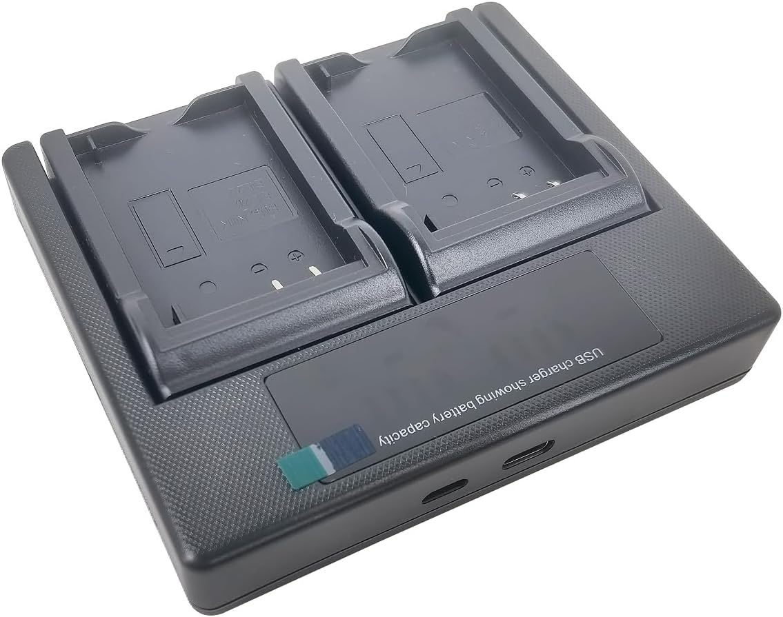 USB Dual Battery Charger for Nikon EN-EL20 En-El20A MH-27 Mh-27A EN-EL22 MH-29 Mh-29A Nikon One 1 J1/1 J2/1 J3/1 S1/1 V3 COOLPIX P1100 P1000 P950 a AW1 DL24-500 Camera