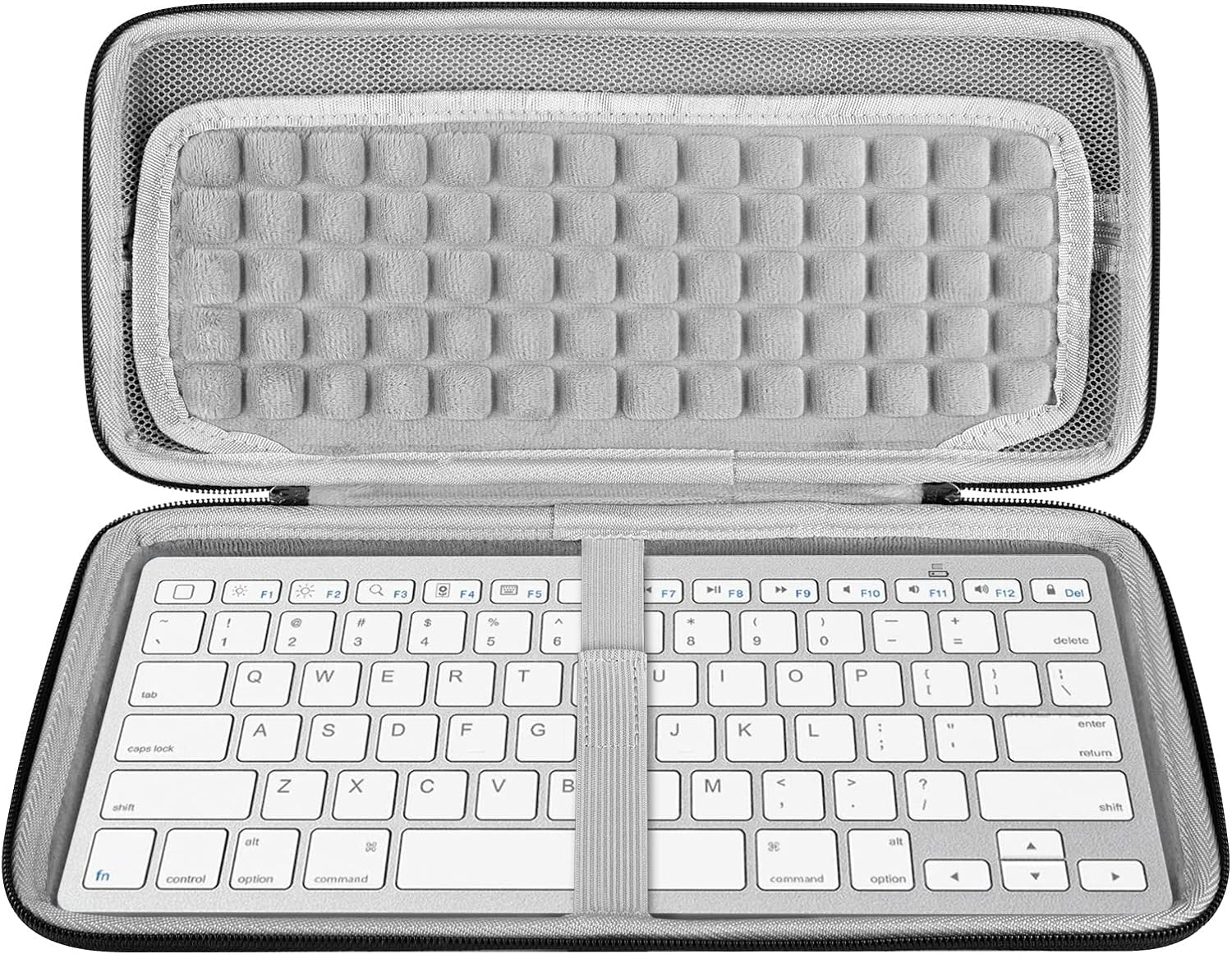 Geekria Hard Shell Keyboard Case, Compatible with OMOTON Ultra-Slim Bluetooth, Arteck Ultra-Slim Bluetooth, 2.4G Wireless, PINKCAT Multi-Device Keyboard Travel Carrying Bag (Dark Grey) image number 1