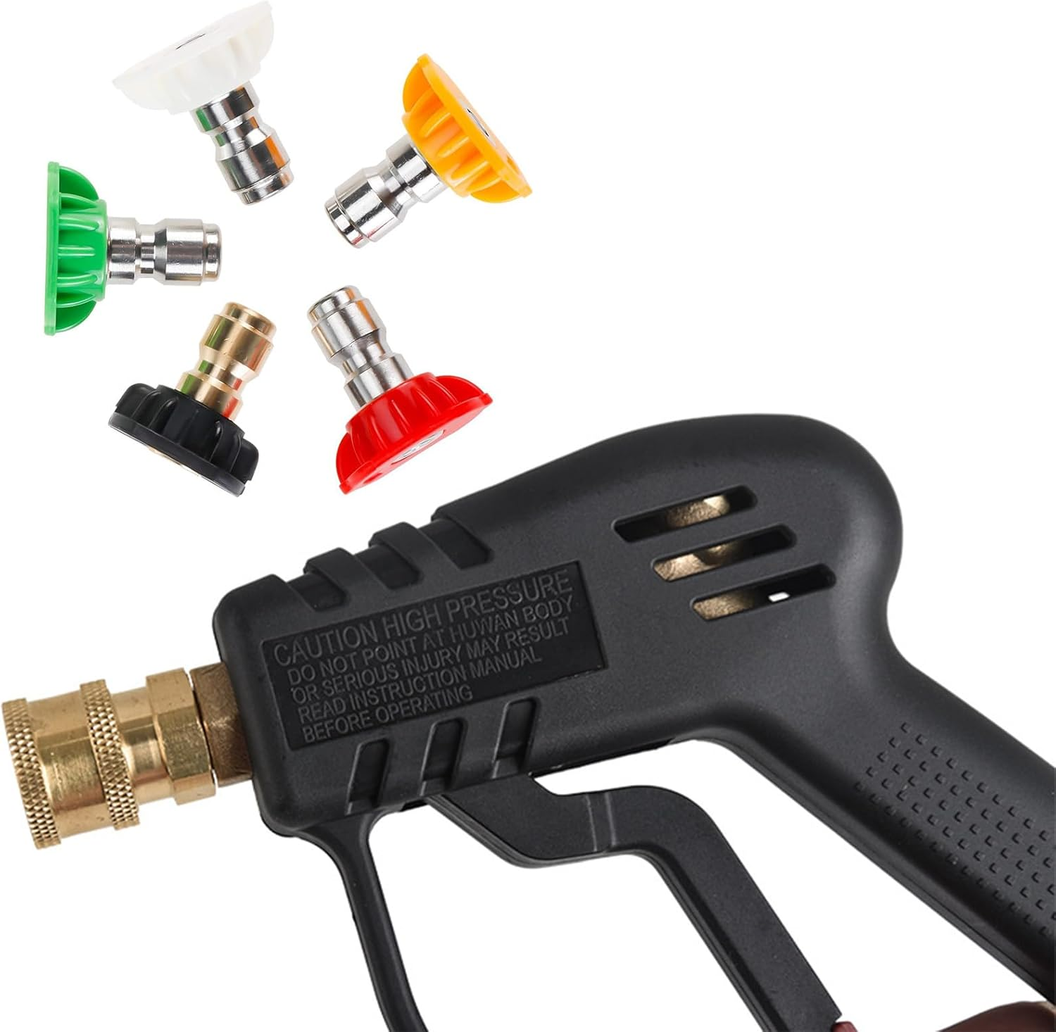 4000 PSI Pressure Washer with 5 Quick Connect Nozzles, High Pressure Washer, 1/4" Quick Connect, Fast Trigger Wash Handle for Car Washing, Cleaning, Home, Driveway, Patio, Durable Power Washer (1) image number 3