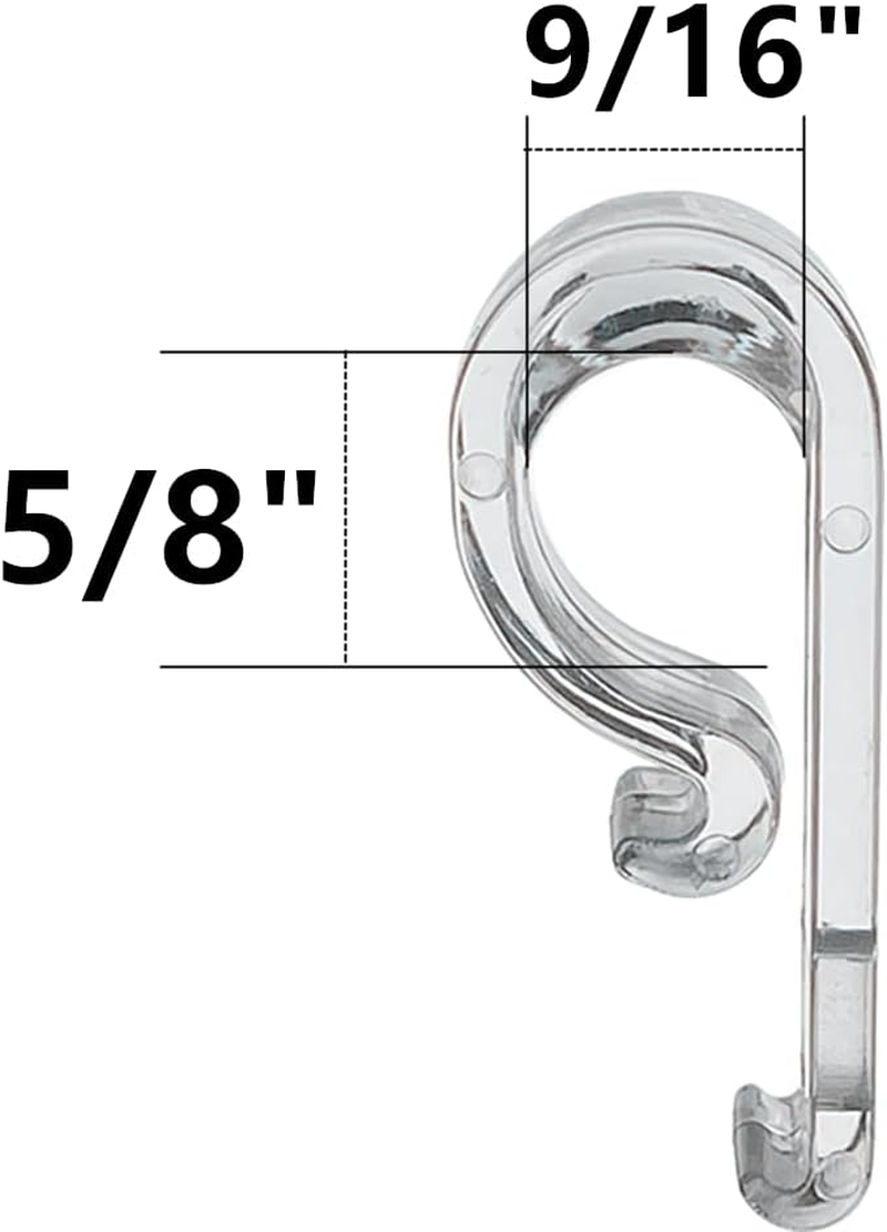 Cutelec Roller Shade Clear Saftey Chain and Cord Guide 4 Sets per Pack,Fixation Hook for Bead Chain for Roller Blinds image number 4