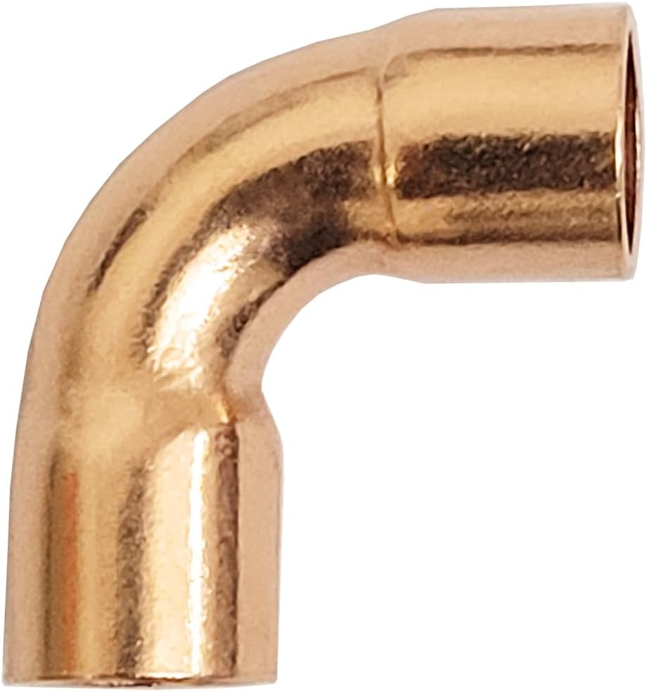 16 Packs 90 Degrees Elbow Copper Pipe Fitting Brazing Connection for HVAC Cooling Equipment (1/2 Inch) image number 3