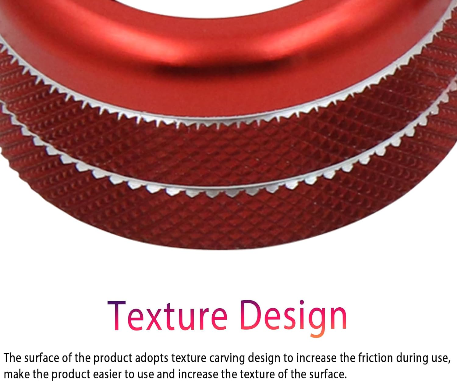 Sumaikeji for Subaru Ascent/Crosstrek/Impreza/Legacy/Outback/Wrx (2020-2024) Screen Knob Cover, Automotive Decoration (Red) - Red image number 6