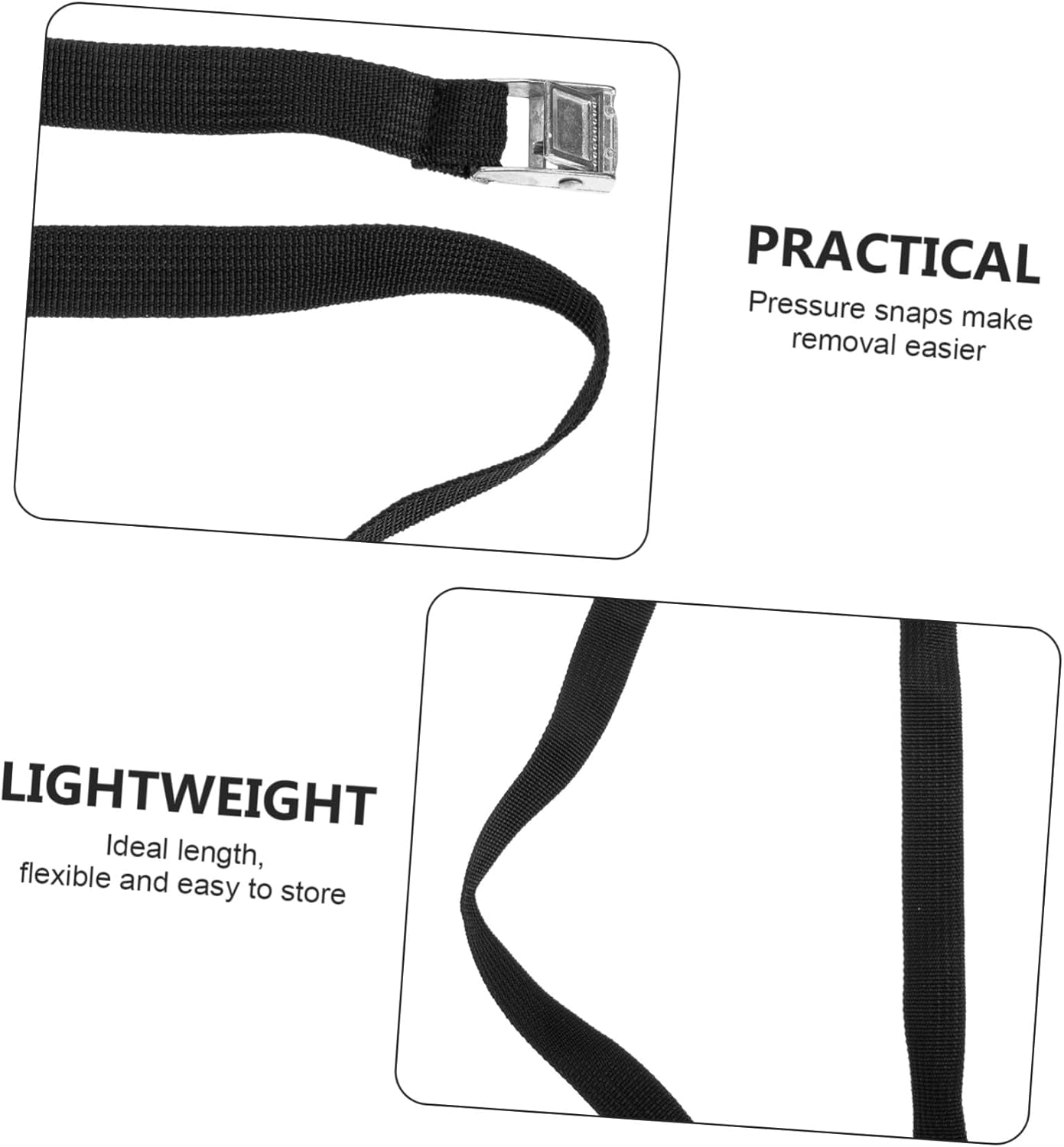 KOCKSHION 2Pcs Kayak and Surfboard Tie down Straps Travel Equipment Bundling Belt with Heavy-Duty Buckles Adjustable Roof Rack Straps for Outdoor Adventure and Luggage Secure image number 5