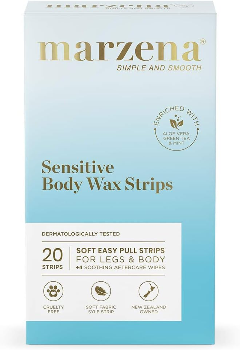 Marzena Sensitive Body Wax Strips, 20 Count