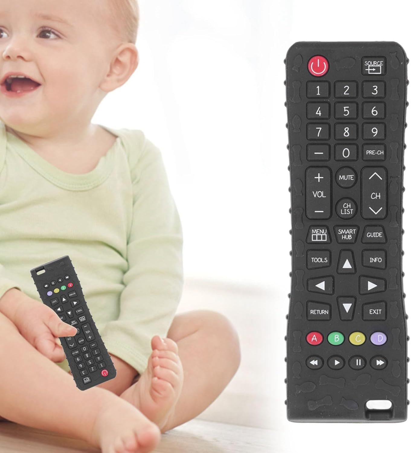 Remote Control Teether Toy, Different Textures Baby Remote Control Teether Toy High Simulation Various Buttons for Home Use image number 2
