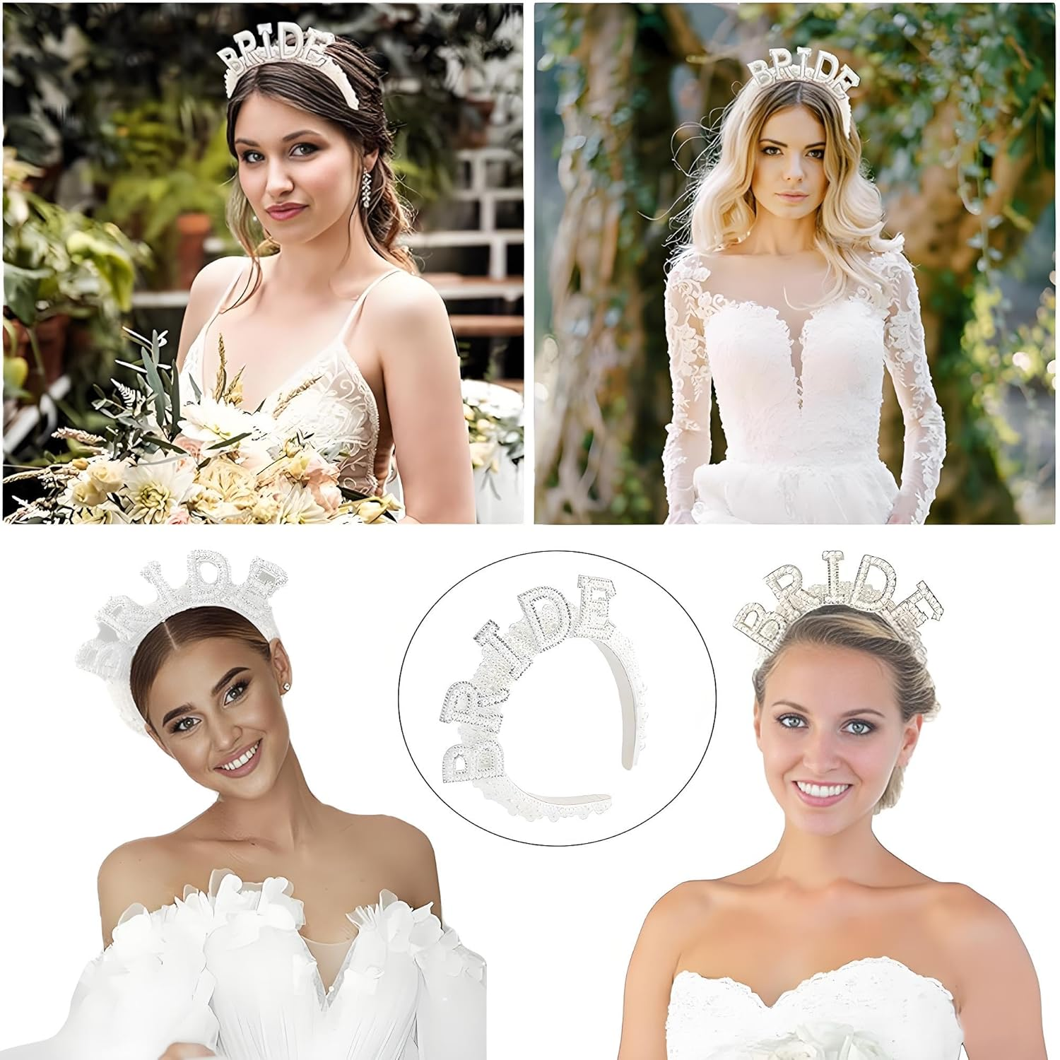 Pearl Bride Headband, Ideal for Bachelorette Party Decorations Bridal Shower Wedding and Engagement Parties.