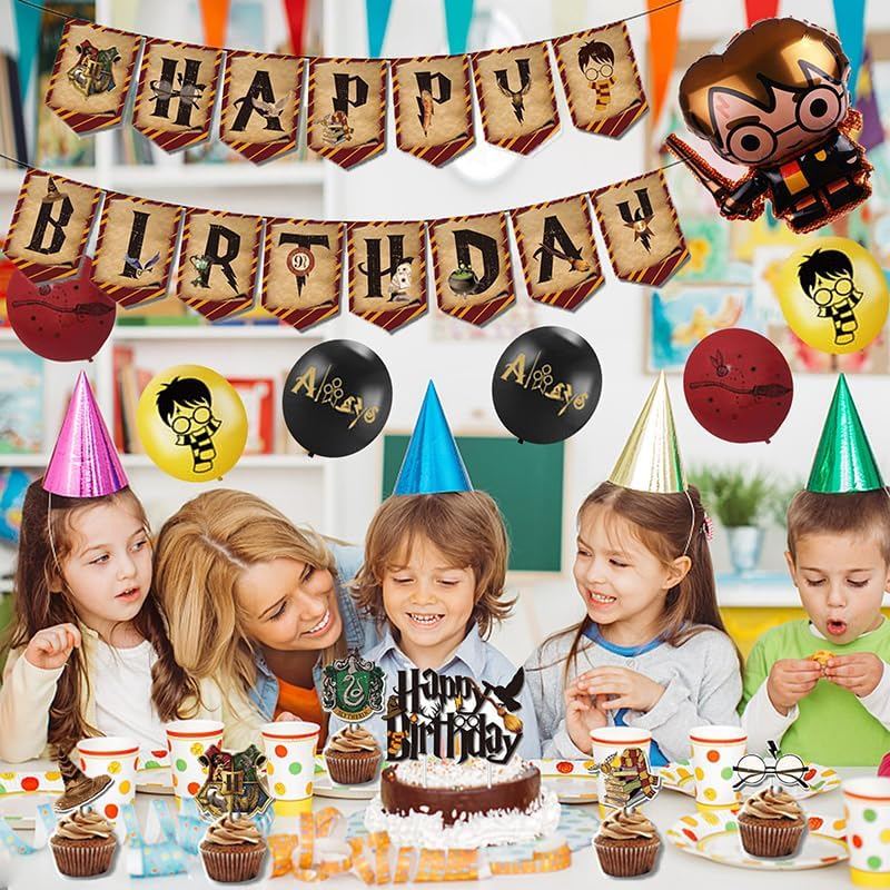 Decoration Birthday Harry Potter Birthday Decoration Wizard Balloons Harry Potter Birthday Balloons Wizard Party Decoration Wizard Birthday Decoration Harry Potter Birthday Garland Wizard Cake Topper image number 3