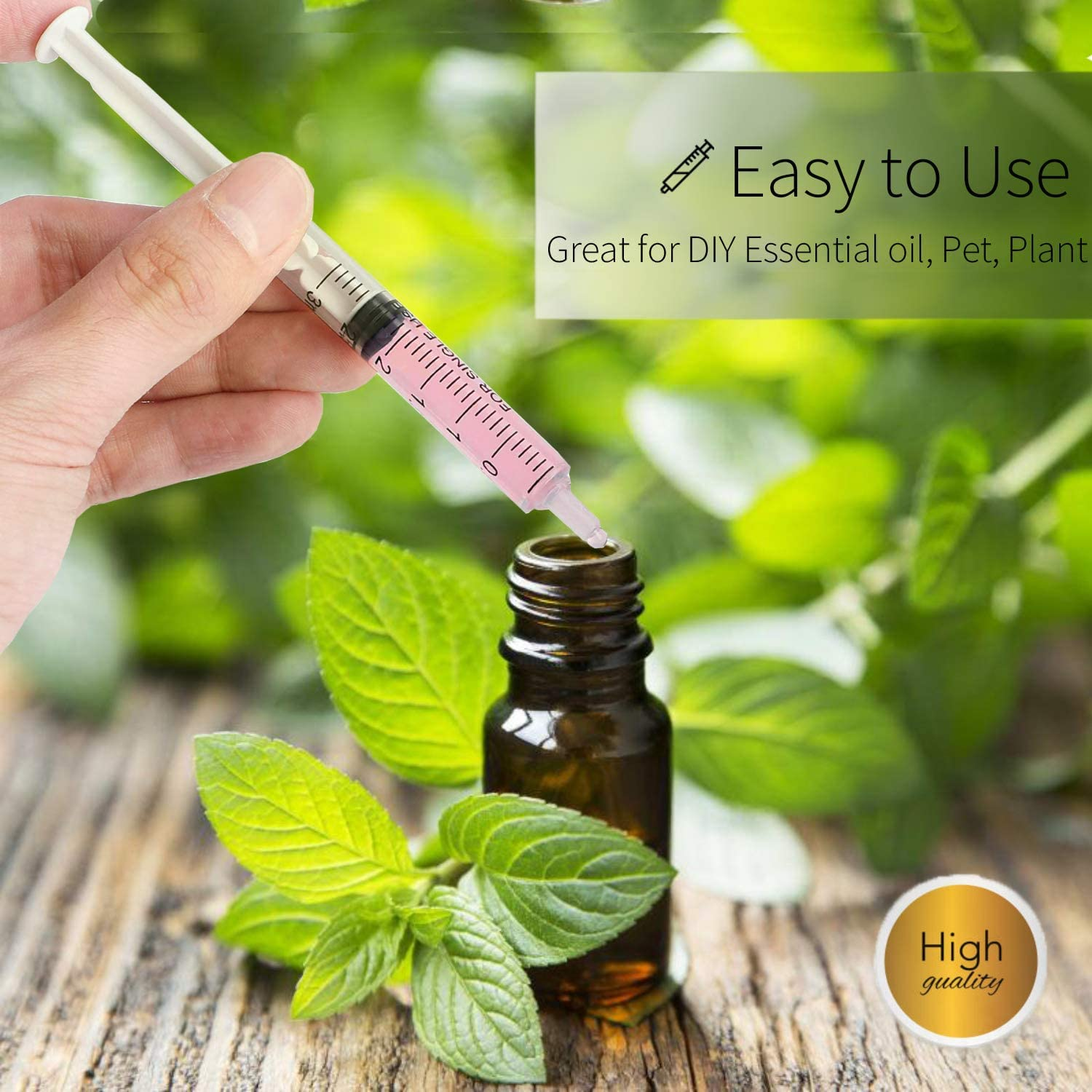 50PCS 2Ml Bulk Plastic Syringes without Needle with Measuring Device for Science Lab, Feeding Pets, Liquid Measurement, Industrial,Individually Sealed