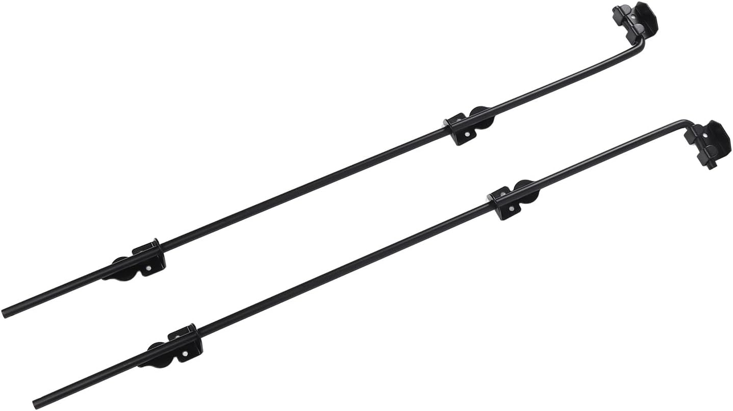 36In Cane Bolt Gate Drop Rod, 2 Set Alloy Steel Gate Ground Latches for Wooden Fences Metal Gates Door, Heavy Duty Gate Drop Pin, Gate Ground Stopper Hardware