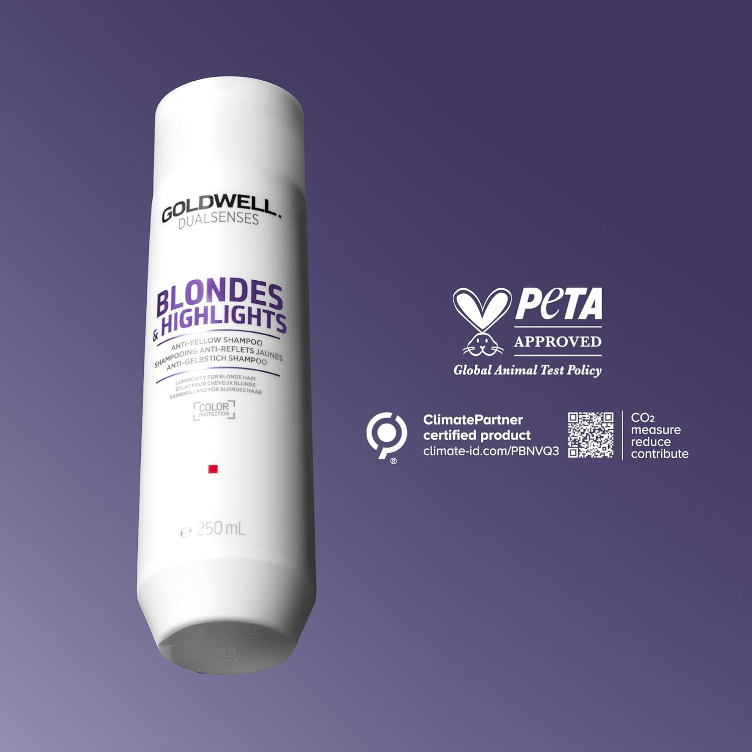 Goldwell Dual Senses Blondes & Highlights Anti-Yellow Shampoo (Luminosity for Blonde Hair) 250Ml image number 5