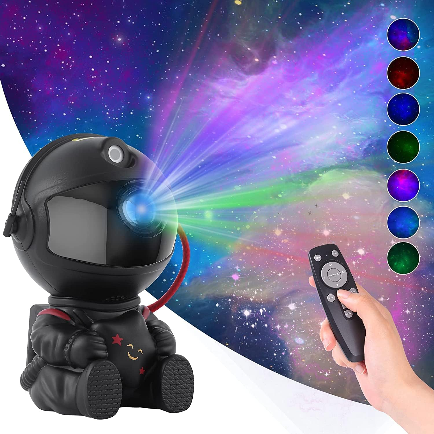 Astronaut Galaxy Star Projector Space Planetarium with 8 Modes Remote, 360&deg; Adjustable Design Night Light for Kids Bedroom Ceiling Party Decor Gift image number 5