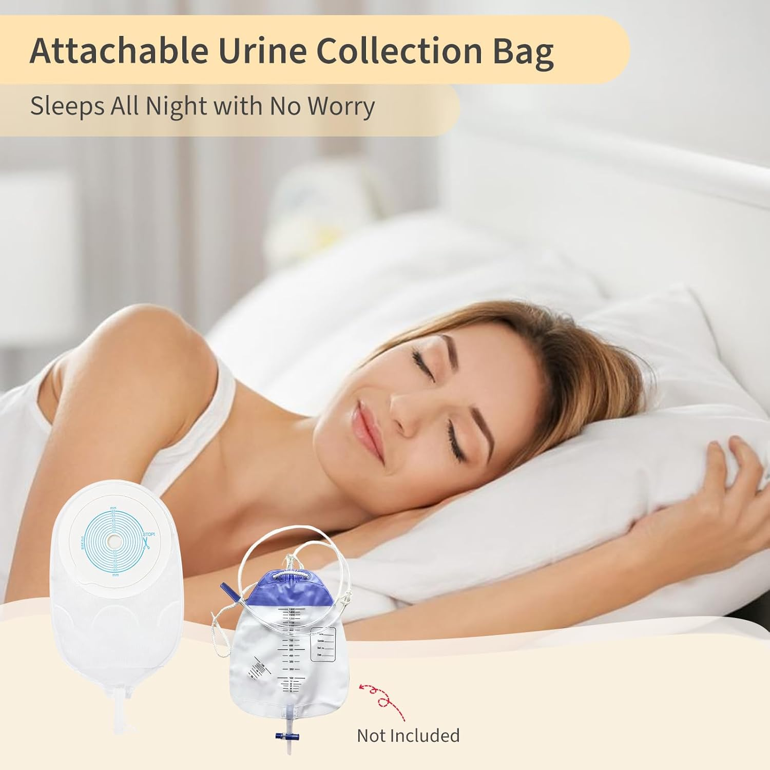 DERAYMI 10 PCS Urostomy Bags Colostomy Bags, 20-65Mm One Piece Ostomy Bags for Urine Ostomy Supplies, Urostomy Drainable Pouches for Ileostomy Colostomy Stoma Care image number 3