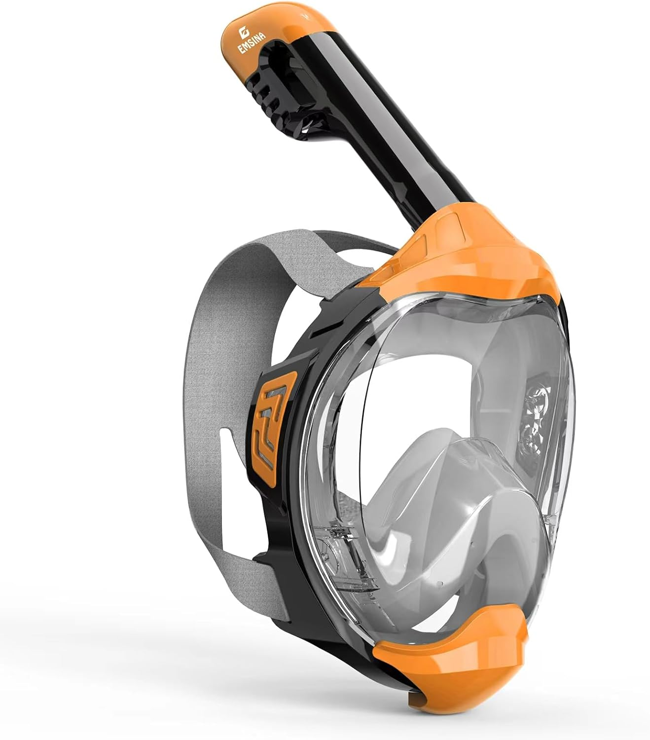 Emsina-Full Face Snorkel Mask Adult the Perfect Snorkeling Gear for Adults and Kids, Upgrade Dry Top Breathing System-New Flowtech Design- Foldable Panoramic View, anti Leak&Fog