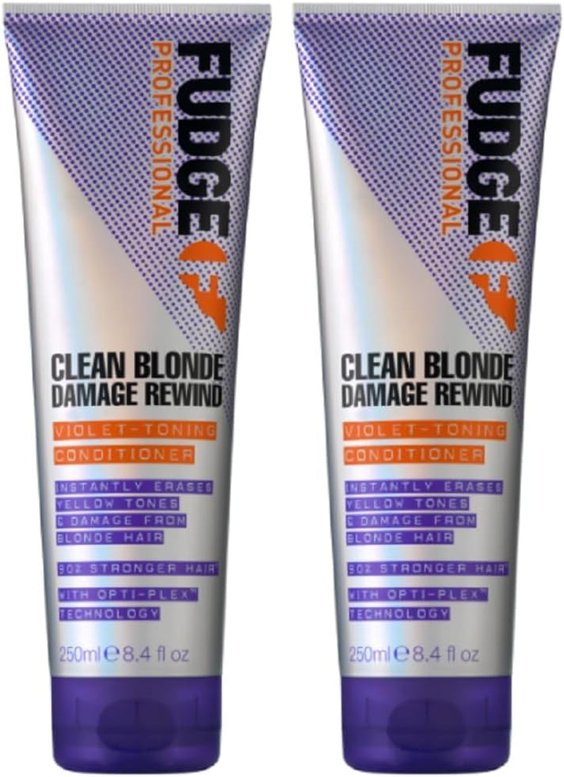 Fudge Professional Purple Toning Conditioner, Clean Blonde Damage Rewind Conditioner, for Blonde Hair, 250 Ml