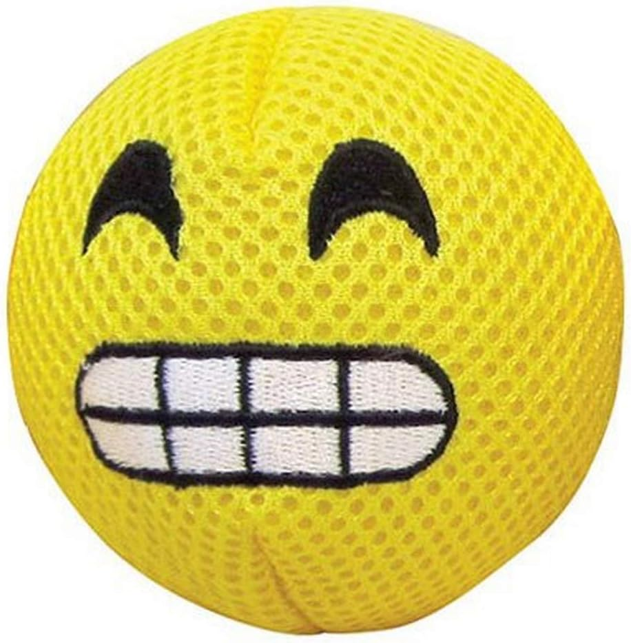 FOUFIT 85435 Happy Emoji Plush Dog Toy with Squeaker