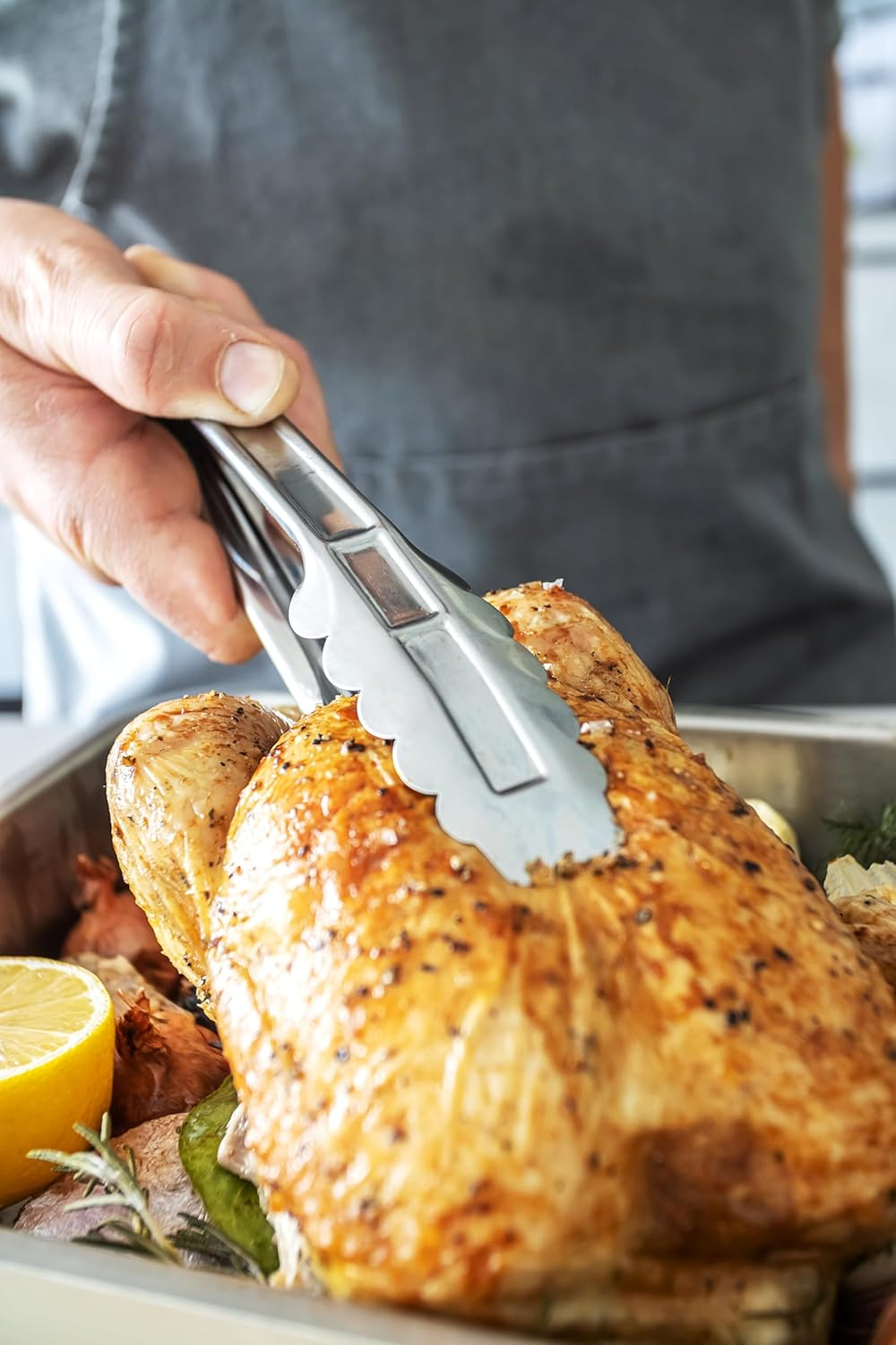 Kitchen Craft Standard Stainless Steel Food Tongs, Silver, 5028250114983 image number 3