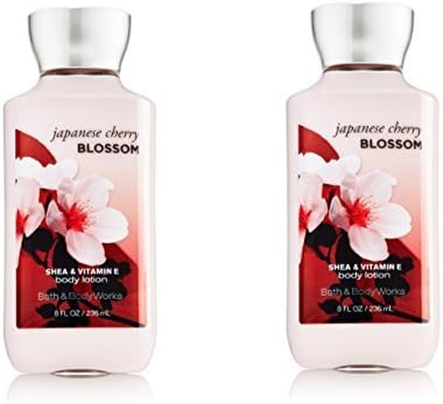 Bath & Body Works Japanese Cherry Blossom Signature Collection Body Lotion 8 Fl Oz (236 Ml) - New Formula (2 Pack)