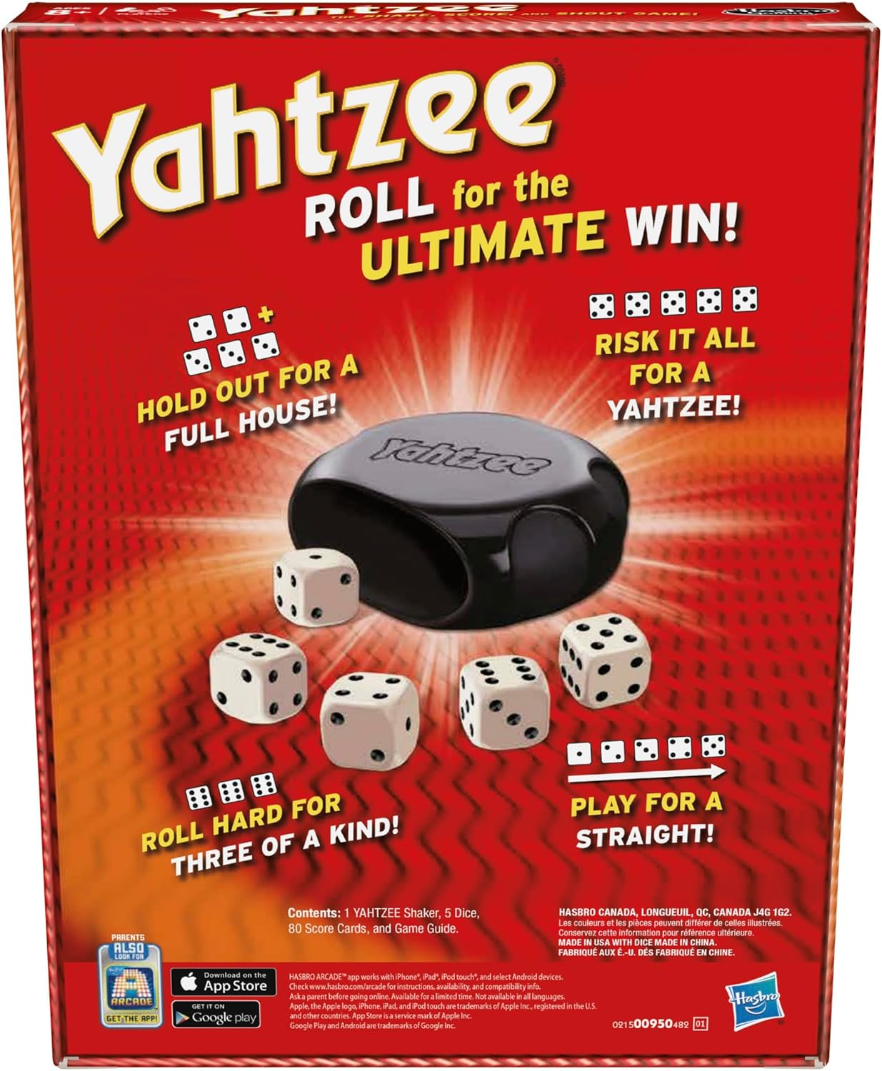 Yahtzee Classic Dice Game - Family Board and Table Games - Iphone App Available - Ages 8+