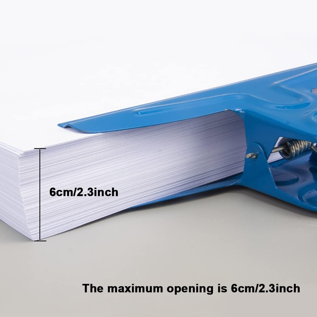 GUKBIAY Extra Large Bull Clips 2 Pack 20 Cm Blue Stainless Steel Clips Jumbo Paper Clamps for Drawing Board Poster Clamping Bag image number 2