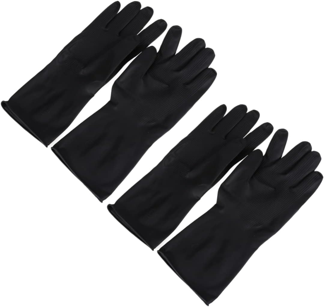 2Pairs Barber Gloves Hair Dye Protection Gloves for Women Men Heat Resistant Hair Shampoo Reusable Salon Tools image number 3