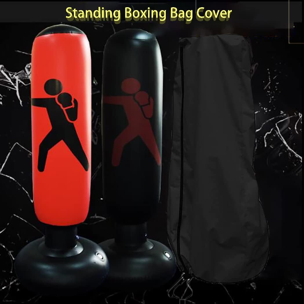 Punching Bag Cover Outdoor Waterproof/Dustproof Standing Boxing Bag Cover Boxing Punching Bags Heavy Bags for Sports Outdoors Exercise Black image number 2