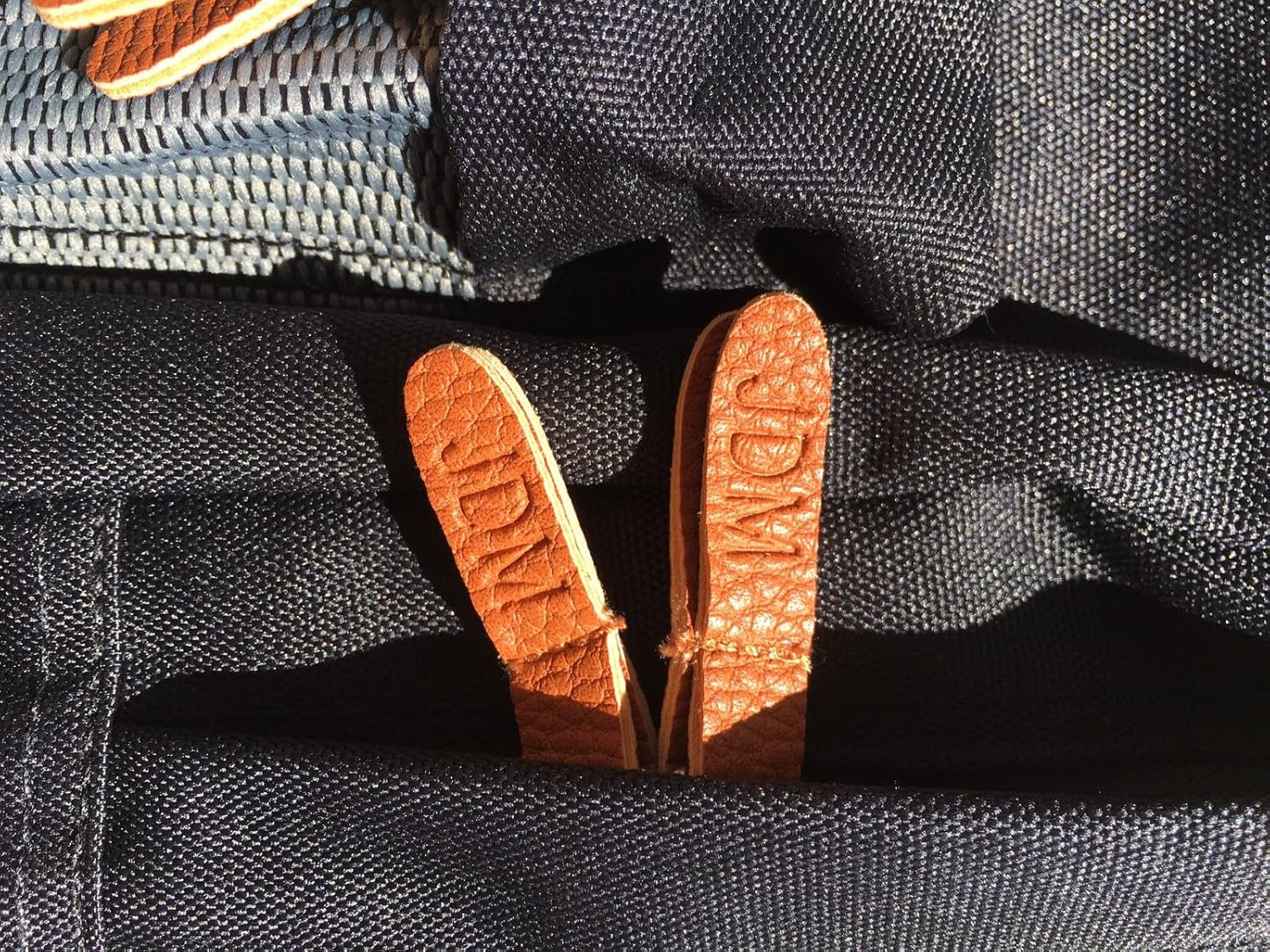 JDM Bag Backpack with Blue Bride Racing Harness Strap & Brown Leather Bottom image number 3