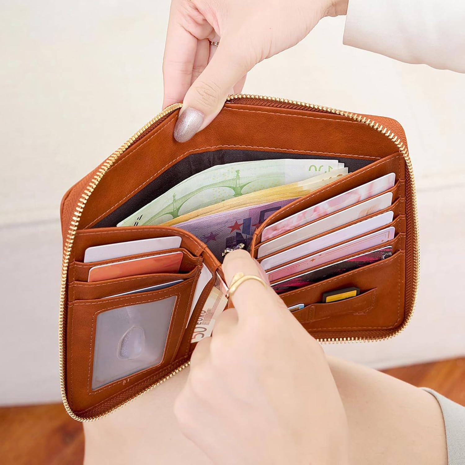 Passport Cover - Travel Wallet for Passport Cards | PU Leather Holder with Protection and Multiple Slots for Plane Tickets, ID, and Travel Necessary Secure Protection 4.53X6.69X0.79 In image number 5