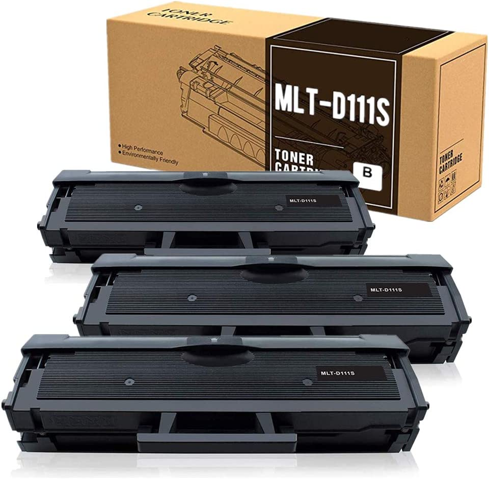 3 Pack Compatible MLT-D111S Toner Cartridge Compatible with Samsung SL-M2020 SL-M2020W SL-M2070 SL-M2070FW(3 Pack) image number 1