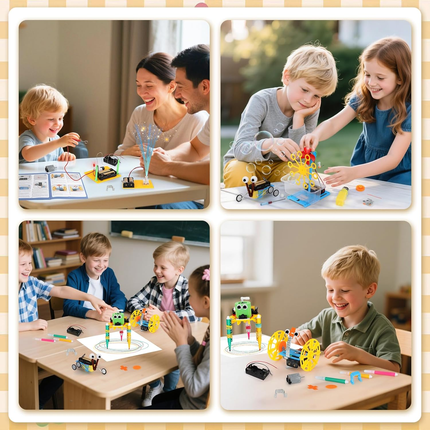 STEM Robotics Science Kits for Kids 6-12,6 Set STEM Toys for Boys Girls 8-12, Engineering Building Toy Electronic Motor Robot Craft, Christmas Birthday Gifts Toys for Boys Girls 6 7 8 9 10 11 12 image number 4