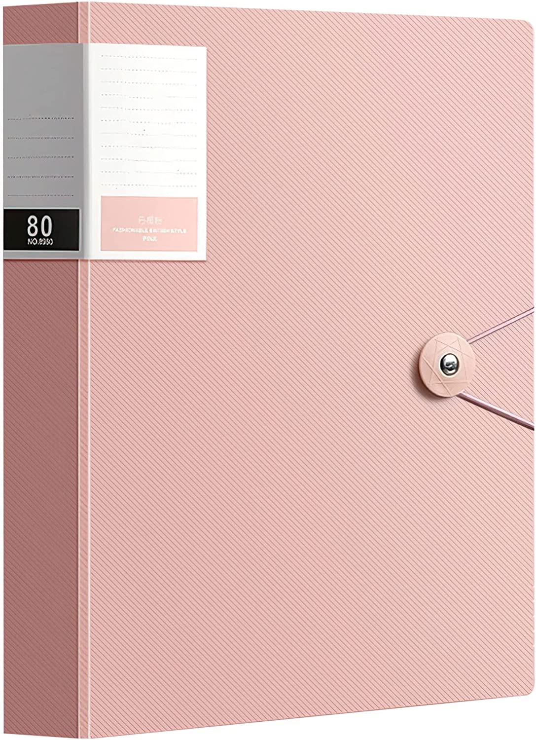 Binder with Plastic Sleeves 40/60/80 Pocket Bound Sheet Protector Presentation Book, Display Book, for A4 Size Inserts (80 Pocket, Rose) image number 5