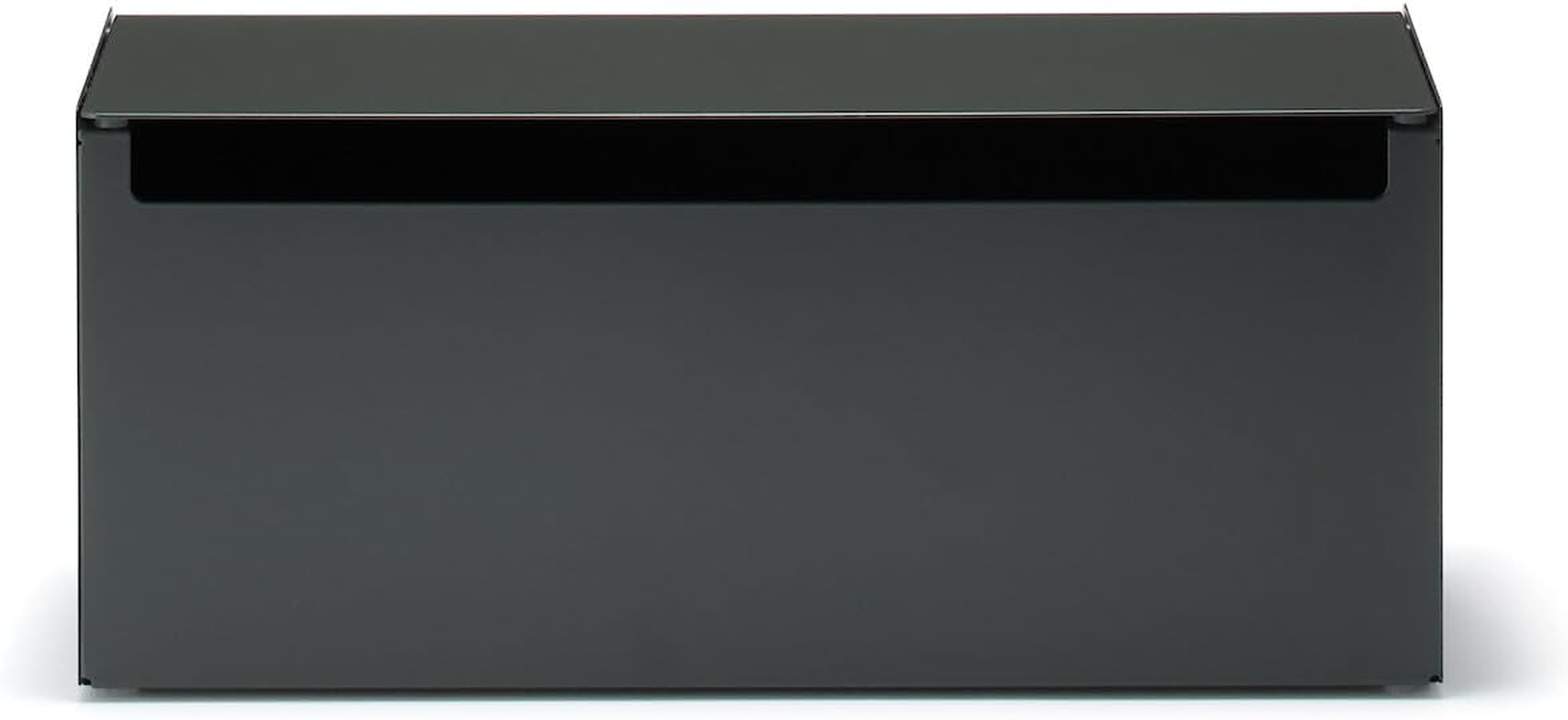 Muji 83767167 Steel Tap Storage Box Flap Type, Dark Gray, Width 12.6 X Depth 3.9 X Height 5.5 Inches (32 X 10 X 14 Cm) image number 2
