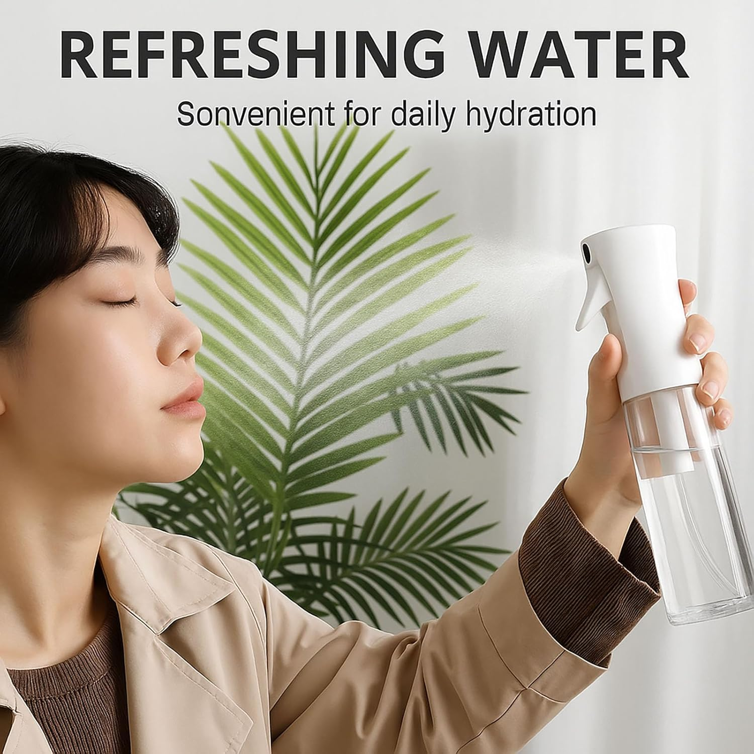 SYGELER Continuous Spray Water Bottle, Versatile Multipurpose Misting Spray Bottles for Hair Styling, Cleaning & More - 200ML&300ML Barber and Plant Spray Bottle image number 5