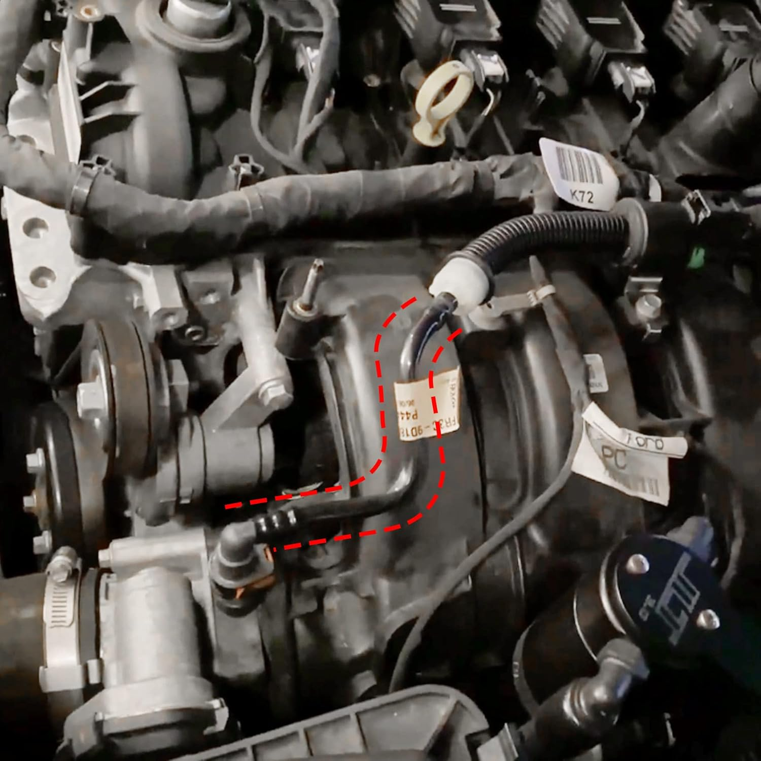 Fuel Vapour Hose with Purge Solenoid Fit for Ford Mustang 2-Door 2.3 Ecoboost 2015-2019 Replace FR3Z-9G297-H image number 5