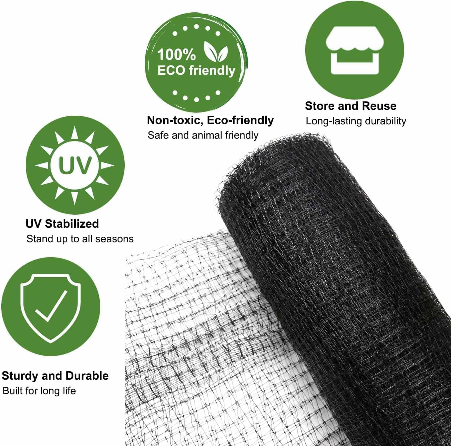 Deer Fence Netting, 7 X 100 Feet anti Bird Deer Protection Net Reusable Protective Garden Netting for Plants Fruit Trees Vegetables against Birds and Other Animals image number 4