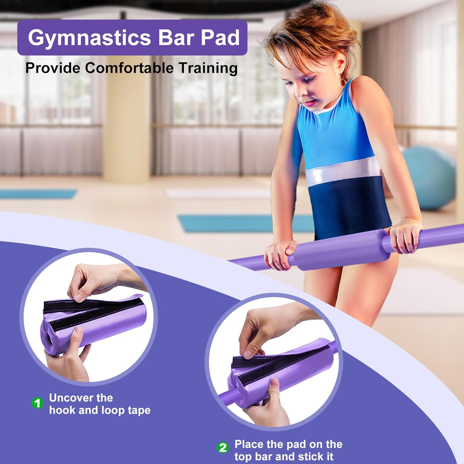 Gymnastic Bars for Kids with Adjustable Height, Folding Gymnastic Training Kip Bar, Junior Expandable Horizontal Monkey Bar for Home image number 4