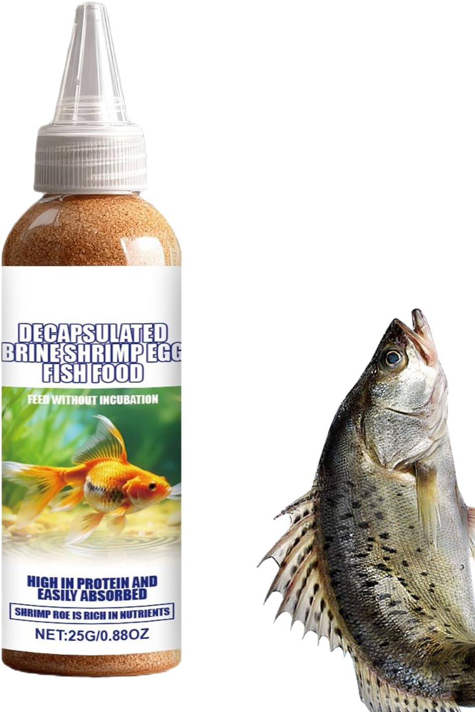 Fish Food | Decapsulated Brine Shrimp Eggs Angling Accessories - Fishing Bait Additive - for Breeders Hobbyists Anglers Aquariums Ponds Lakes Stream River Reservoir image number 2