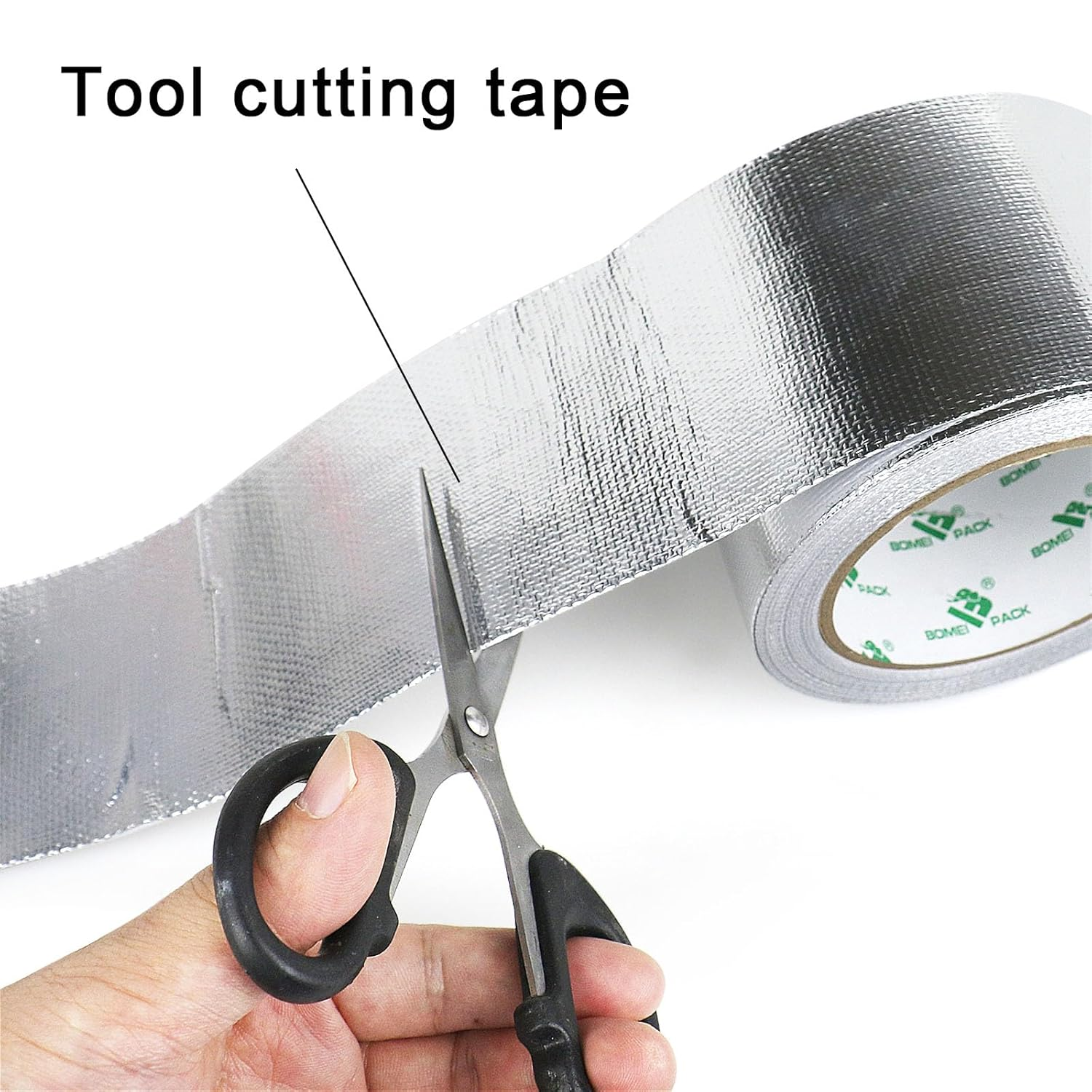 BOMEI PACK 1 Roll Aluminum Foil Heat Shield Tape,Heat Reflective Heat Shield Thermal Barrier Foil Tape,Fiber-Glass Aluminum Foil Tape 3 Inch X 66Feet image number 6