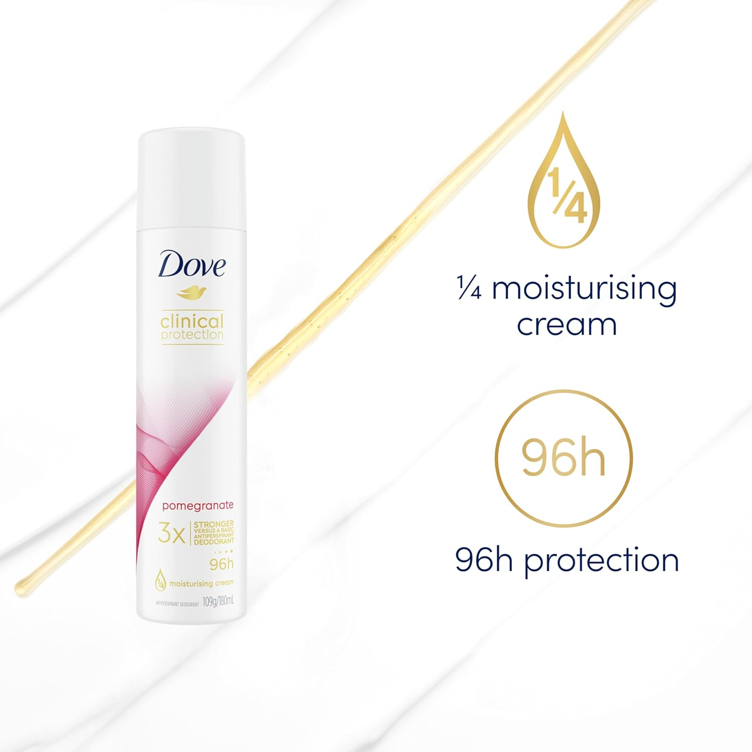 Dove Clinical Protection Antiperspirant Deodorant Pomegranate 180 Ml