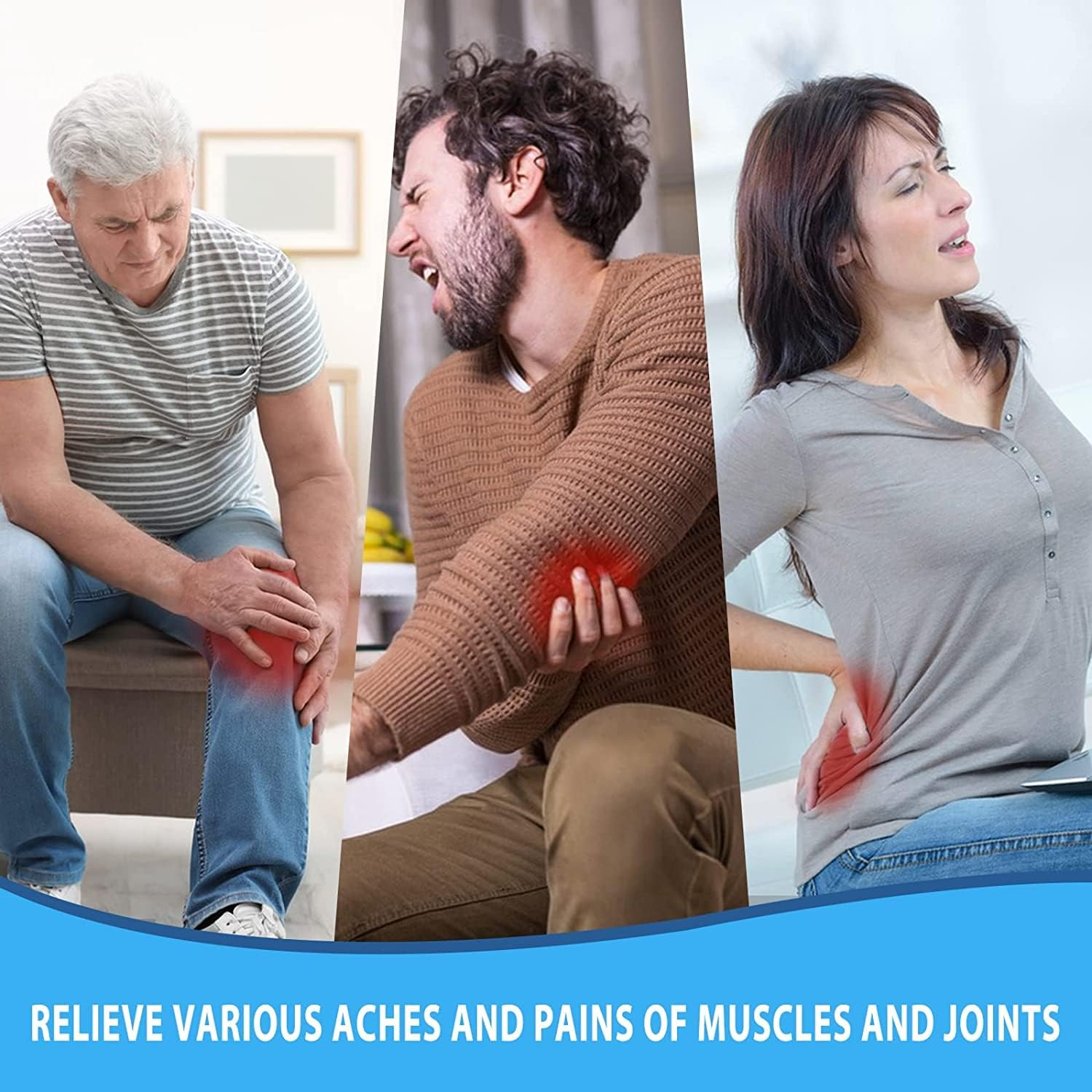 MQ Pain Relief Patches 60PCS, Arthritis Herbal Heat Patches for Back Knee Neck Shoulder Muscle Soreness, Pain Relief Patche Warming Meridians Plaster image number 5