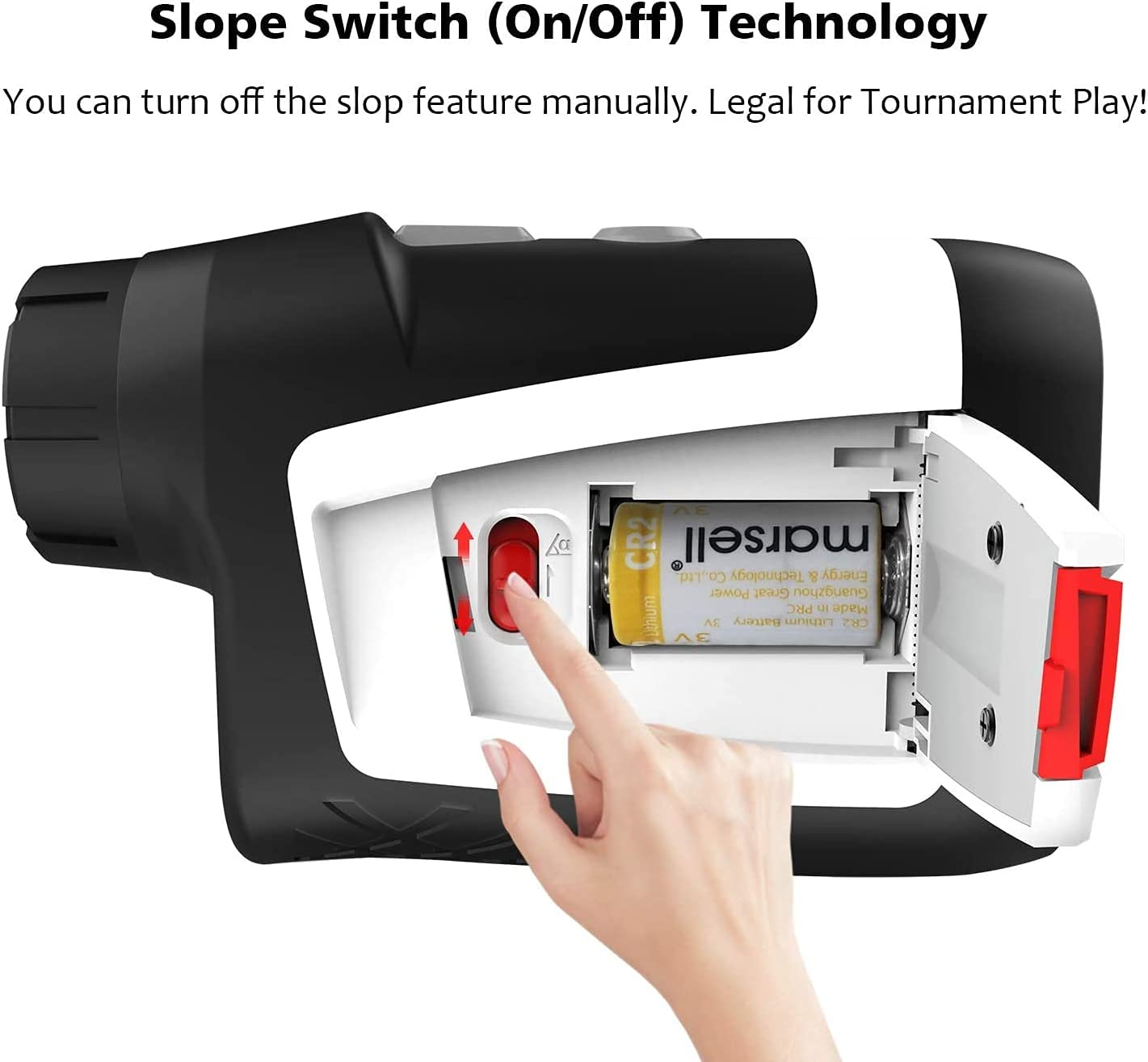 Mileseey Golf Range Finder with Slope On/Off, 660 Yards Range Finder with Flag-Lock and Vibration, Legal for Tournament Play, &plusmn;0.55Yard Accuracy, 6X Magnification,Carrying Case, Free Battery image number 2