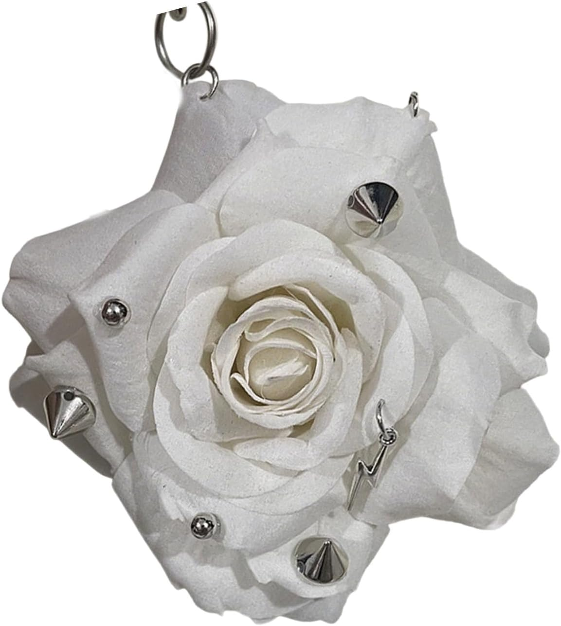 Studded Flower Keychain for Women - Claret image number 6