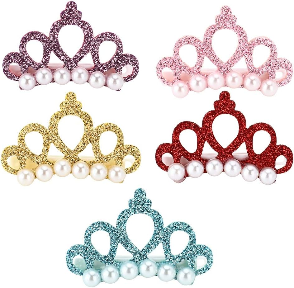 EVTSCAN 25Pcs Pet Crown Hair Clip Hairpin Grooming Accessories for Cat Medium Small Dog image number 4