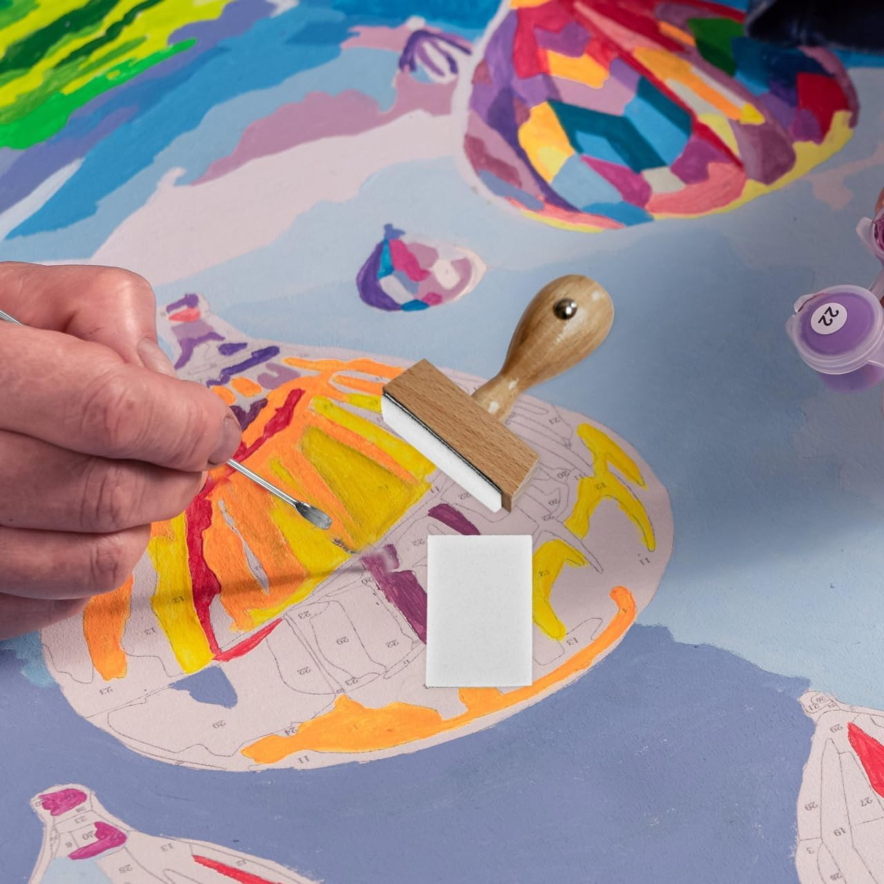 Totority 10Pcs Mini Square Foam Pads for Ink Blending Tools Soft Replacement Sponges for Scrapbooking Painting Drawing Effortless Blending for Artistic Projects image number 6