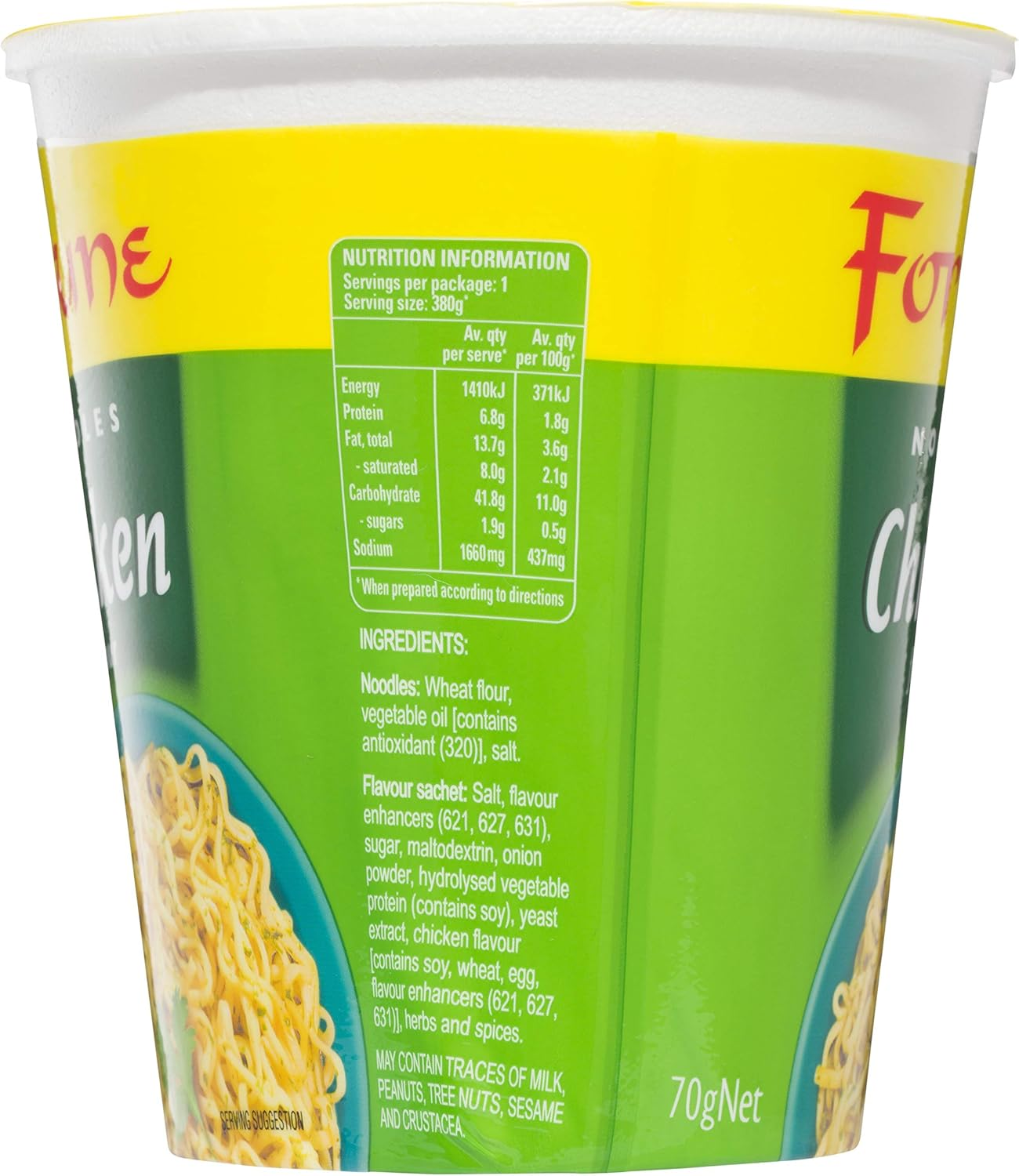 Fortune Fortune Noodle Cup, 70 G, Chicken image number 5