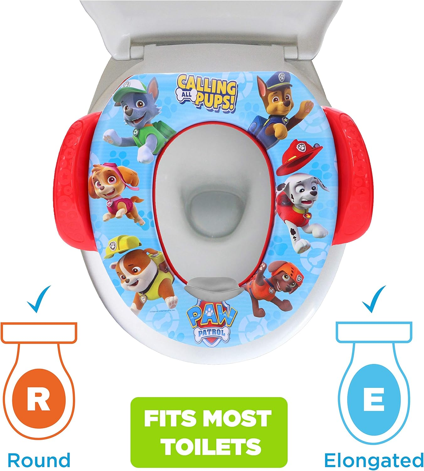 Nickelodeon PAW Patrol Calling All Pups Soft Potty Seat and Potty Training Seat - Soft Cushion, Baby Potty Training, Safe, Easy to Clean image number 1