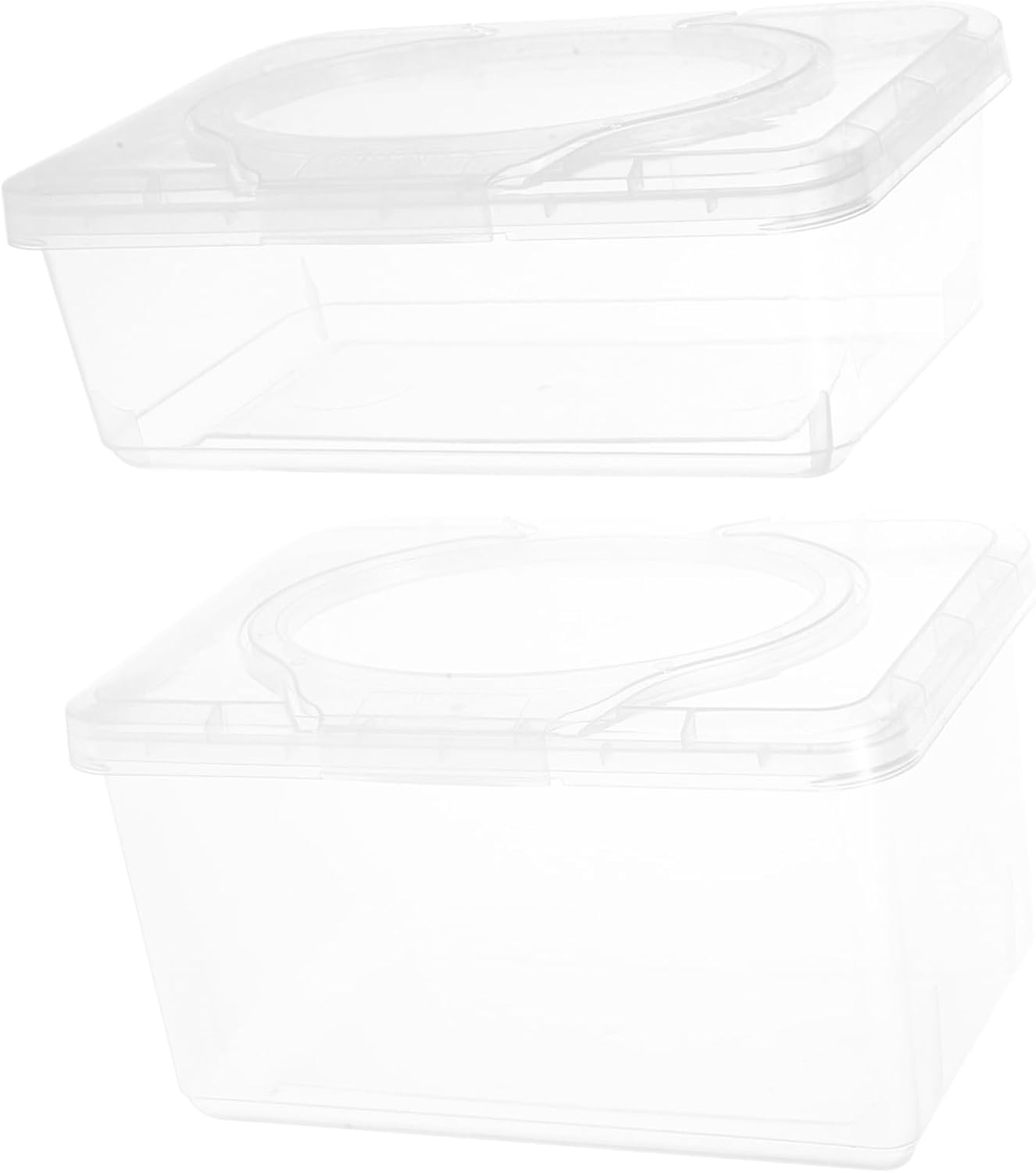 2Pcs Wet Wipes Case Lid Capacity Refillable Tissue Dispenser for Car Office Bathroom Outdoor Tidy Storage image number 6