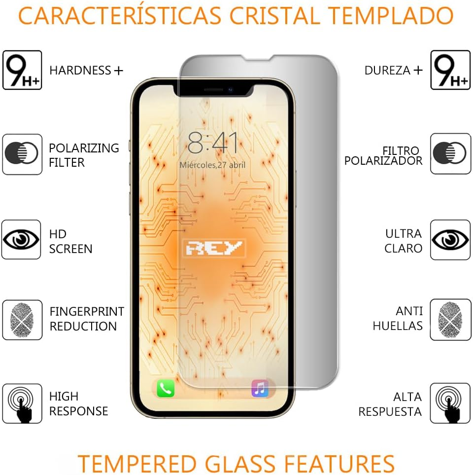 REY Anti-Spy Screen Protector for VIVO X200 Ultra, Screen Protector, Screen Protector 9H+ Hardness, Anti-Scratch Oil Bubbles image number 3